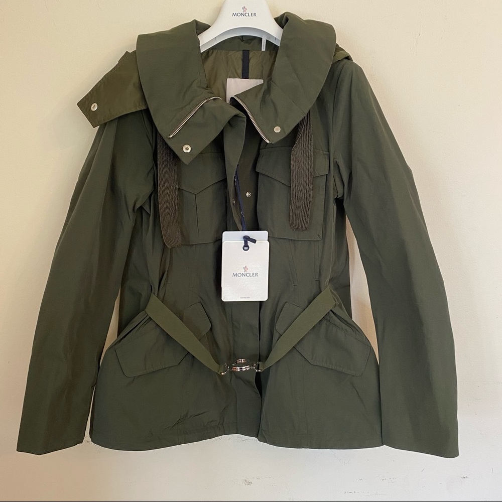 Moncler Sodalite Green Belted Jacket NEW 3